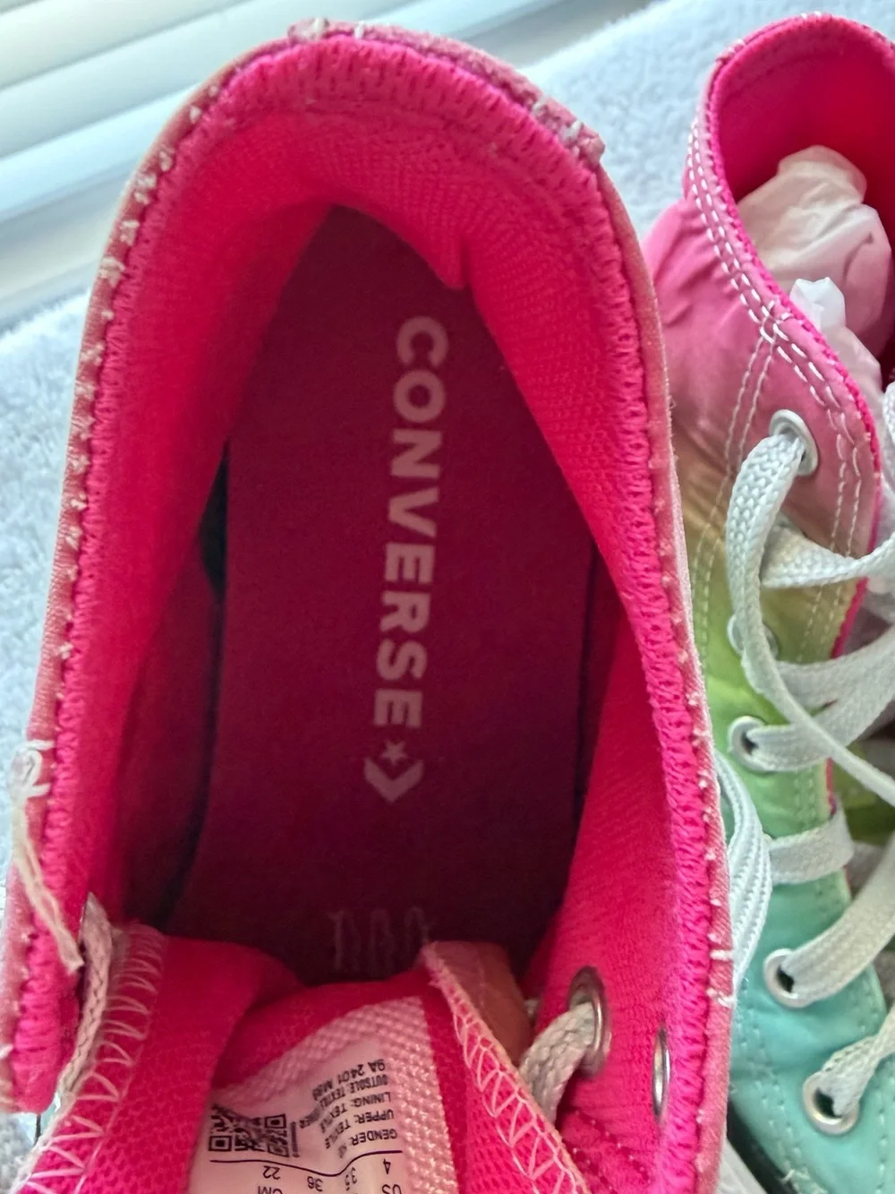 Converse Kids Tie-Dye High-Top Sneakers - Pink, Teal & Lime